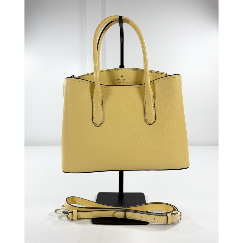 New Kate Spade Rory Med Satchel Daybreak Yellow Saffiano Leather Crossbody Bag